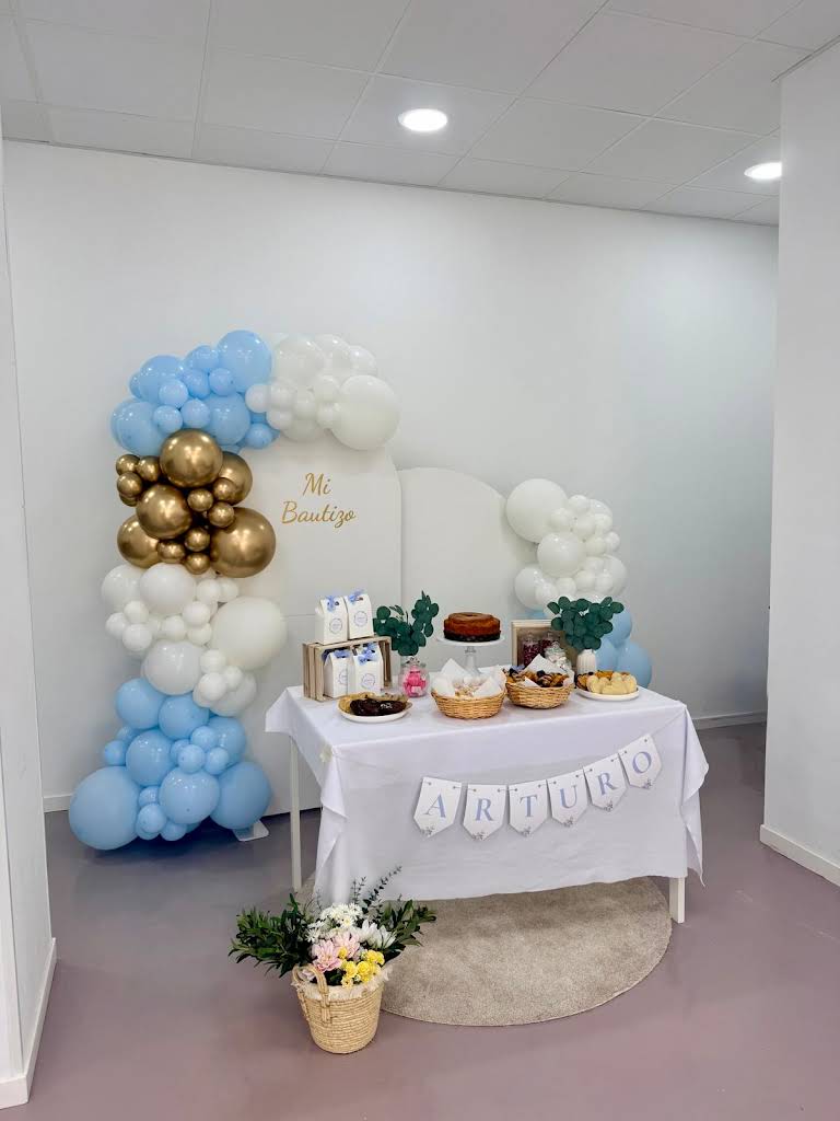 Bautizo decorado en Espacio NUBE